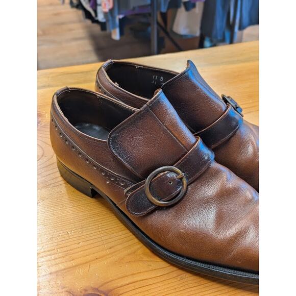 1970s Nunn Bush Brown Leather Dress Shoes main image 5
